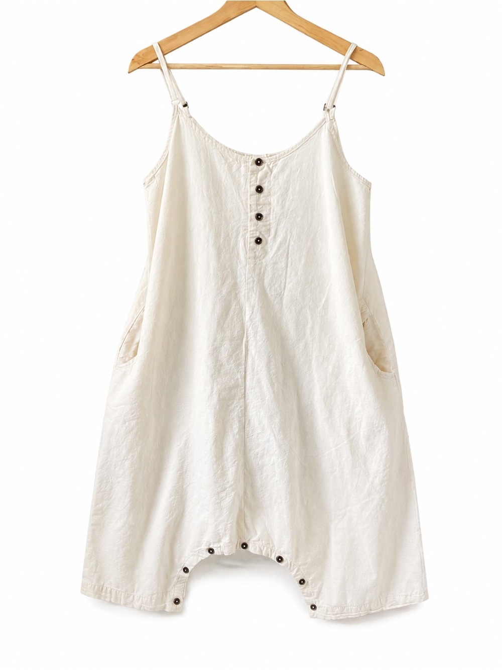 Jaded Gypsy WC Romper 2 • S/M • %100 Pure Cotton Parchment Colorway